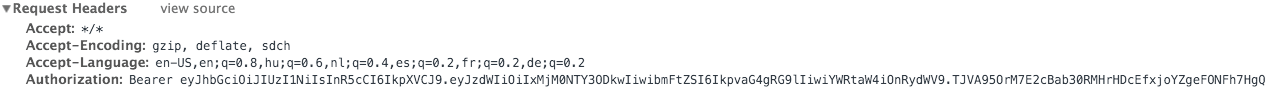 Google Chrome JSON Web Token as a web authentication method